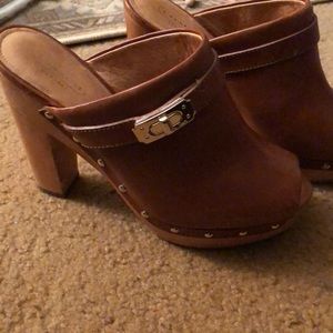 Coach leather clogs